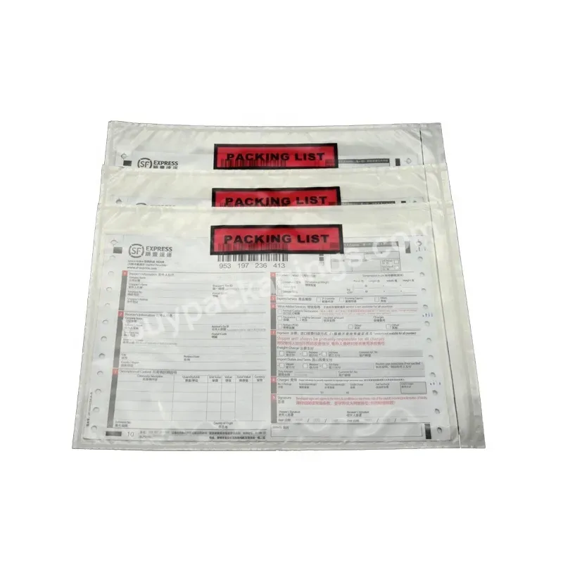 Transparency Self Adhesive Packing List Enclosed Envelope Packing List Pouch - Buy Buy Packing List Envelope,Self Adhesive Packing List Enclosed Envelope,Transparency Envelope.