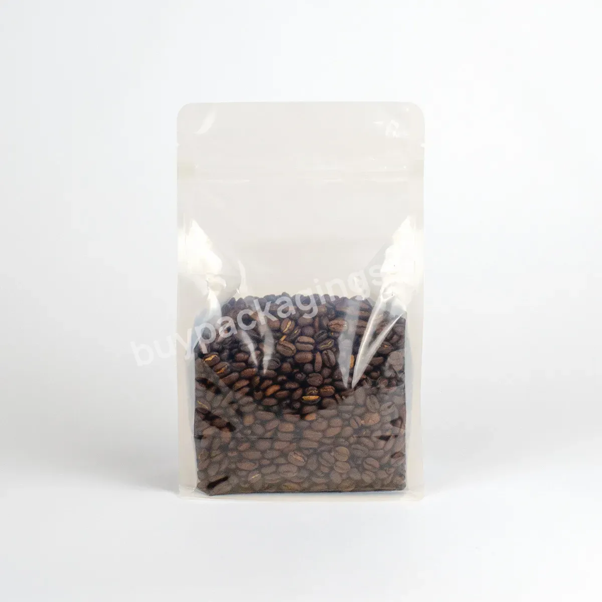 Transparent Custom Printing Coffee Beans Bag With Valve And Zipper Lock Stand Up Pouch Food Plastic Packaging Bag For Sugar - Buy Coffee Bags With Valve And Zipper Lock,Coffee Beans Packaging,Stand Up Pouch Food Packaging Bag.