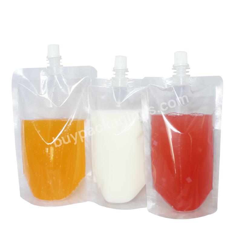 Transparent Food Grade Juice Spout Pouch Soybean Milk Bag Medicine Liquid Tea Packing Pouch - Buy Juice Spout Pouch,Soybean Milk Bag,Medicine Liquid Tea Packing Pouch.