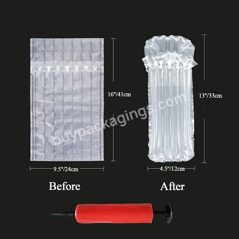Transparent Inflatable Glass Protector Red Wine Laptop Packing Wrap Air Column Bubble Bag - Buy Wine Bottle Air Column Packaging Bag,Air Column Bag,Red Wine Air Column Bag.