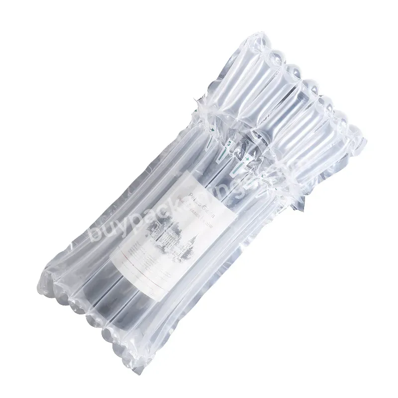 Transparent Inflatable Packing Protective Foam Air Shipping Bags For Wine - Buy Wine Bottle Air Column Bags,Wine Bottle Protector Film,Wine Packing Plastic Bag.