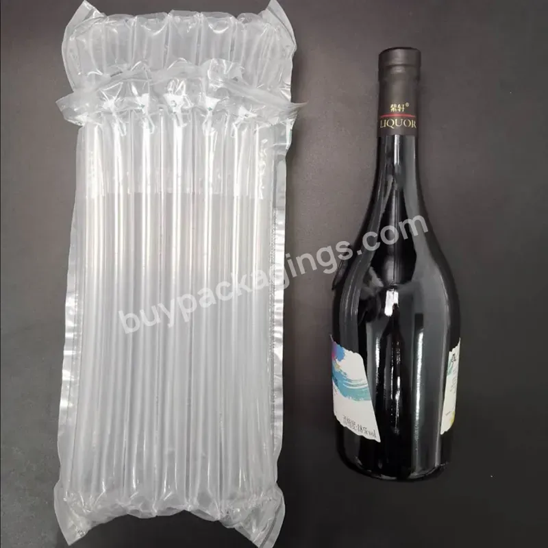 Transparent Inflatable Packing Protective Foam Air Shipping Bags For Wine - Buy Wine Bottle Air Column Bags,Wine Bottle Protector Film,Wine Packing Plastic Bag.