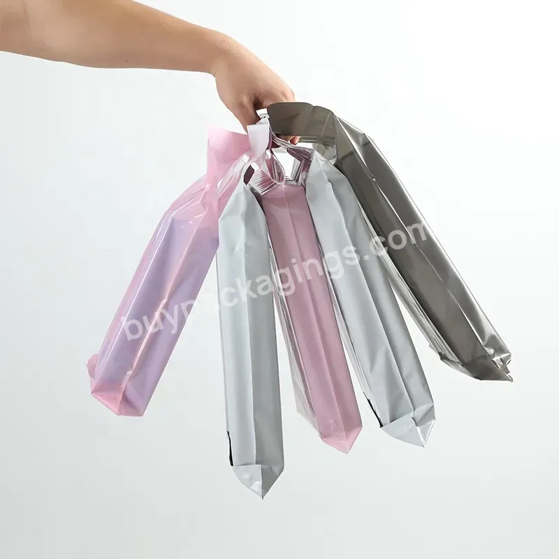 Transparent Light Pink Ship Mailer Shipping Clothing Custom Packaging Bags With Handle - Buy Clothing Packaging Bags,Ship Mailer Bag,Custom Packaging.