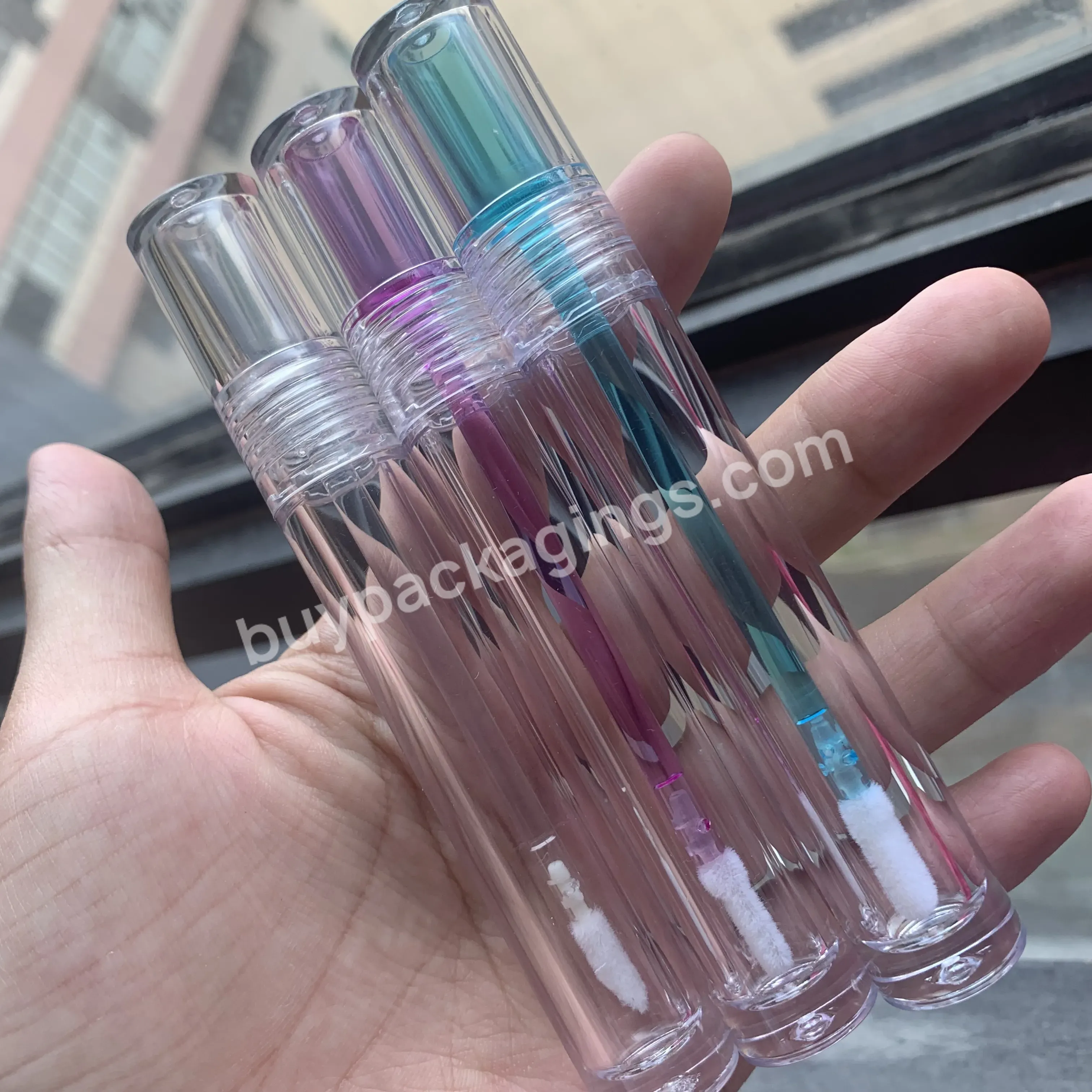 Transparent Liquid Lipstick Makeup Packaging Clear Lip Gloss Tubes With Logo - Buy Clear Cosmetic Lip Gloss Tube,Lipgloss Container With Brush,Empty Lip Gloss Tube With Wand.