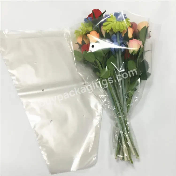Transparent Plastic Flower Bag Bouquet Wrapping Bag With High Quality - Buy Bouquet Wrapping Bag,Plastic Bag,Plastic Flower Bag.