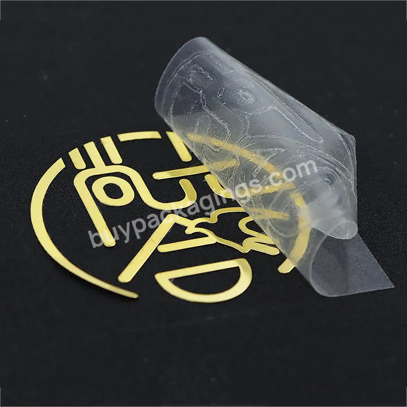 Transparent Vinyl  Die Cut Static Cling Window 3d Label Metal Women Nail Package Sticker Seals