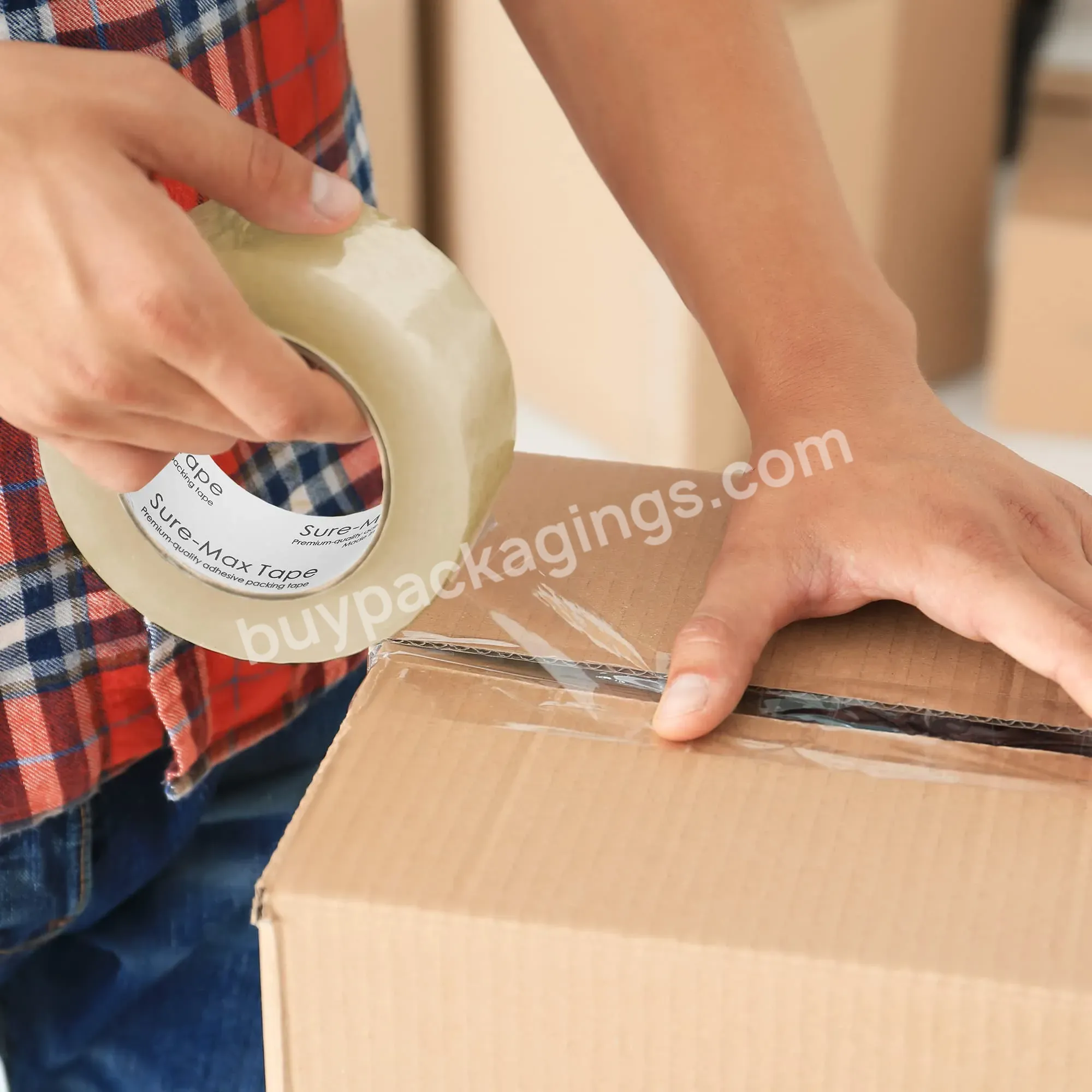 Trapping Carton Box Packaging Moving House Waretape Transparent Packing Tape