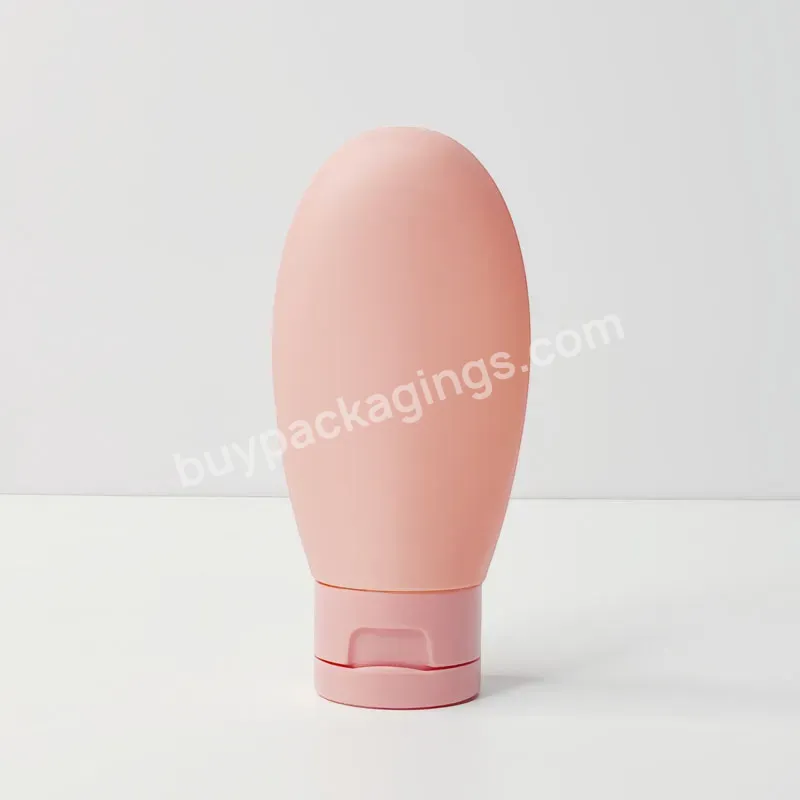 Travel Packing Sample Plastic Tube Set 60ml Pink Pe Cosmetic Packaging With Lid - Buy Soft Squeeze Biodegradable Plastic Cosmetic Tube,Plastic Cosmetic Tube,Flat Cosmetic Plastic Tube Sunscreen Packaging.