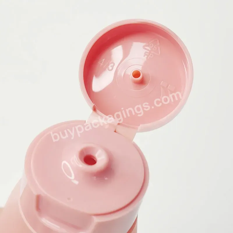 Travel Packing Sample Plastic Tube Set 60ml Pink Pe Cosmetic Packaging With Lid - Buy Soft Squeeze Biodegradable Plastic Cosmetic Tube,Plastic Cosmetic Tube,Flat Cosmetic Plastic Tube Sunscreen Packaging.