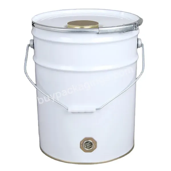 Un Approved 20l Metal Tinplate Bucket Pail,Lock Ring And Spout,Ink Paint Chemicals