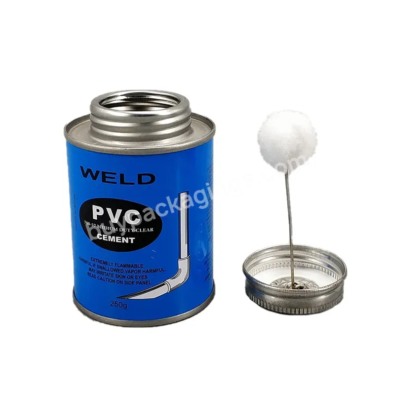 Un Wholesale Cheaper 500ml Factory Price Glue Tin Can With Horse Hair Cheaper 259g Tinplate Can With Metal Screw Cover - Buy Customized,Glue Tin Can,Can Container.