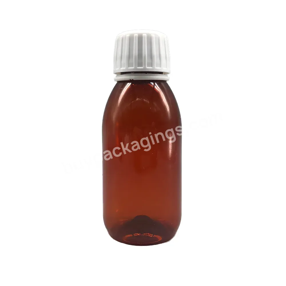 Unique Empty Pet Alpha Amber 4oz 120ml Plastic Amber Cough Syrup Bottle With Anti-tamper Proof Cap - Buy Pet Plastic Amber 4oz 120ml Cough Syrup Bottle With Cap,120ml Plastic Syrup Bottle With Anti-taper Proof Cap,Alpha Pet Plastic 120ml Liquid Syrup