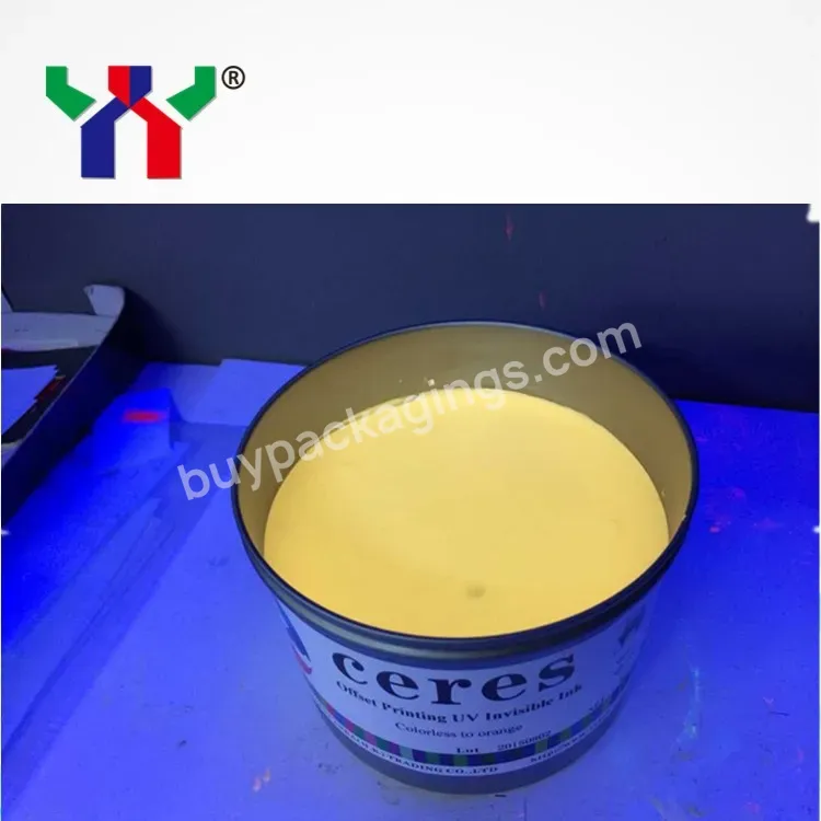 Uv Invisible Ink For Screen Printing Machine,Colorless To Orange,Nature Dry,1 Kg/can - Buy Security Ink,Invisible Ink,Invisible Printer Ink.