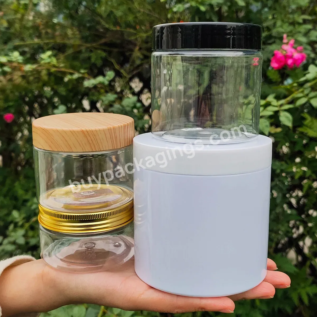 Various Size 50ml 100ml 150ml 250ml 300ml 500ml 600ml Empty Pet Clear Pet Jar With Plastic Screw Lid - Buy Plastic Jars With Colored Lids Clear Cookie Can Food Container Plastic Jar With Lids,Empty Slime Containers Plastic Jars Screw Lid For Food,Cle