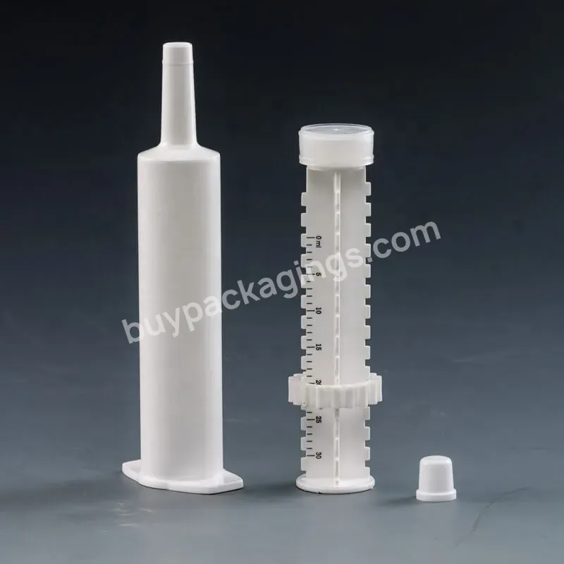 Veterinary Instrument 30ml Disposable Paste Syringe With Dosing Control Ring For Packaging Pets Dogs Cat Supplement Paste - Buy Disposable 30ml 60ml Hdpe White Color Disposable Plastic Syringes,Veterinary Instrument Plastic Disposable Veterinary Syri