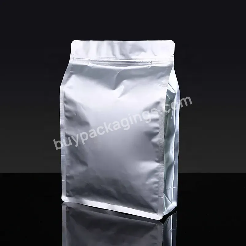 Water Proof Aluminium Foil Flat Bottom Pouch Silver Foil Plastic Packaging Pouch Square Mylar Zip Lock Bag - Buy Flat Pouch Packaging,Silver Foil Plastic Pouch,Square Pouch Aluminium Foil.