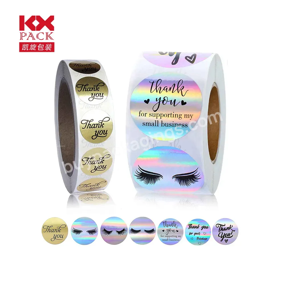 Waterproof Custom Logo Printing Laser Holographic Sticker Label Sheet Roll Stickers Labels For Packaging - Buy Custom Rainbow Maker Holographic Laser Roll Label Thank You Sticker For Supporting My Small Business Sticker,Custom Reflection Rainbow Holo