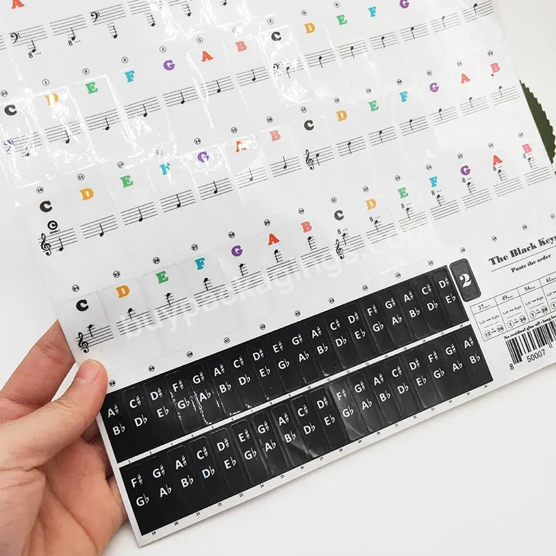 Waterproof Transparent Keyboard Mini Custom Sheets Fashionable Piano Stickers - Buy Removable Piano Sticker,Piano Sticker,Piano Keyboard Stickers.