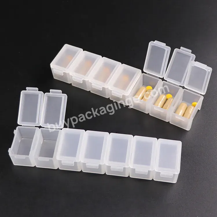 Weisheng Factory Daily 7 Days Pill Storage Organiers Medicine Dispenser Reminders Tablet Sorter Box 7 Compartments Pill Box