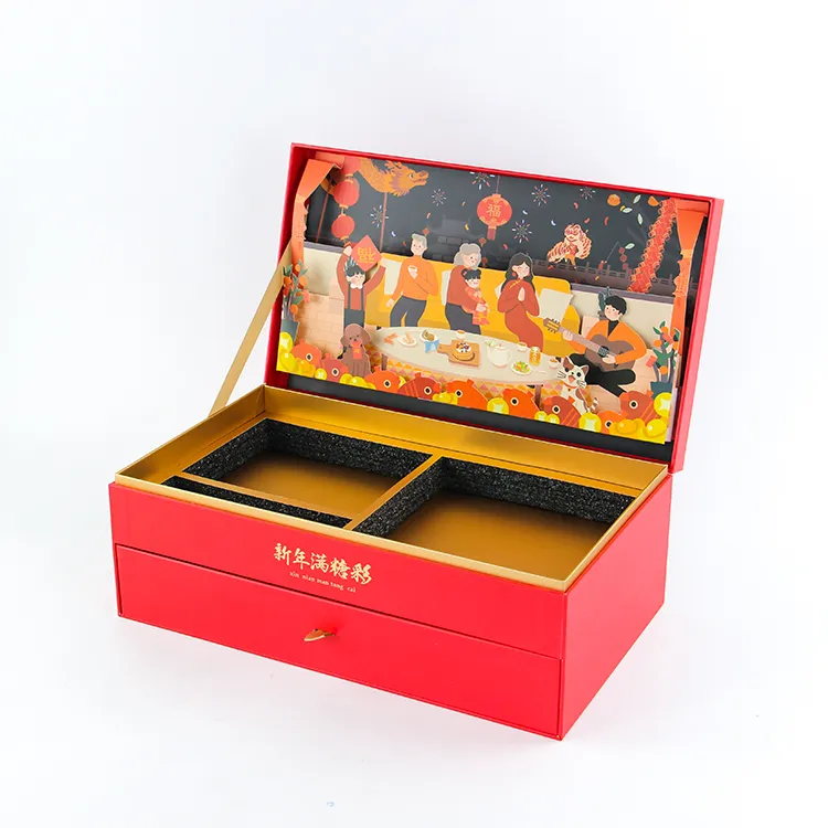 Well-design Luxury elegant drawer gift box packaging