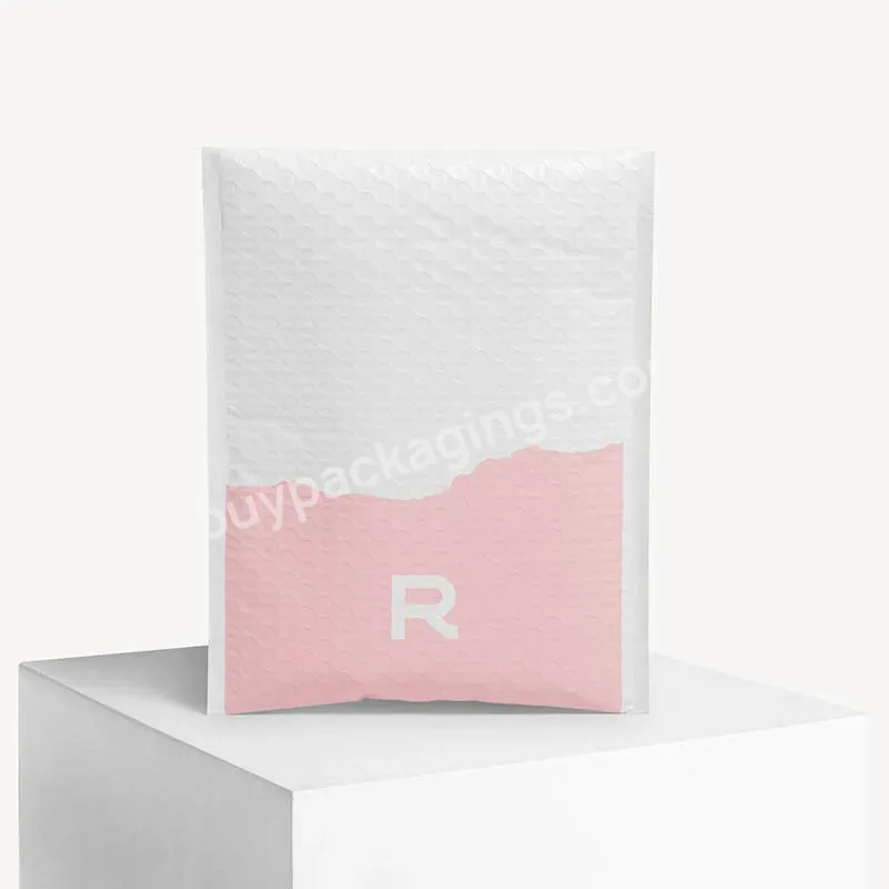 White And Pink Bubble Mailer For Cosmetic And Beauty Packaging Baby Pink Poly Bubble Mailers Padded Bag - Buy Shipping Mailing Padded Bags,Pink Mailing Envelopes,Security Bag.