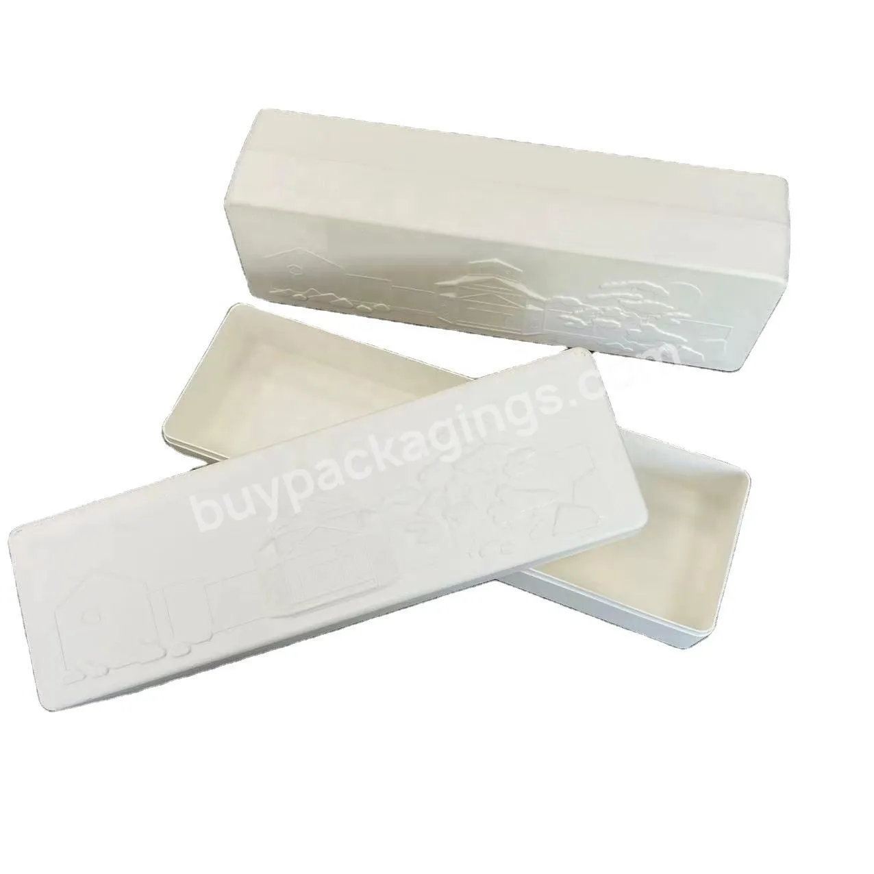 White Eco-friendly Chocolate Gift Custom Logo Paper Paper Molded Pulp Rigid Box Packaging