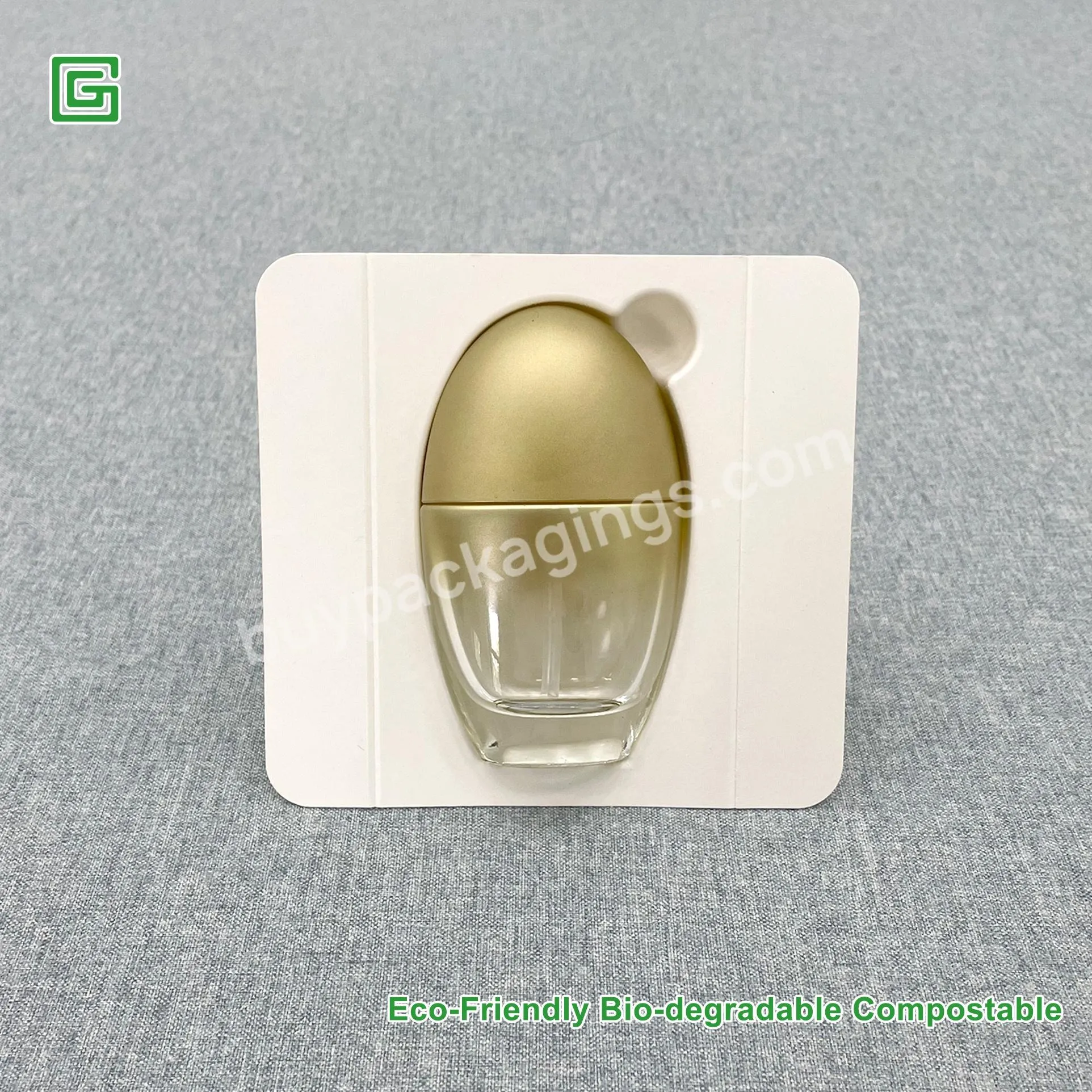 White Eco-friendly Cosmetics Perfume Paper Molded Pulp Square Inner Tray Packaging - Buy Skincare Paper Tray,Pulp Inner Tray,Teeth Cleaner Packaging Tray Made From Sugarcane Paper.