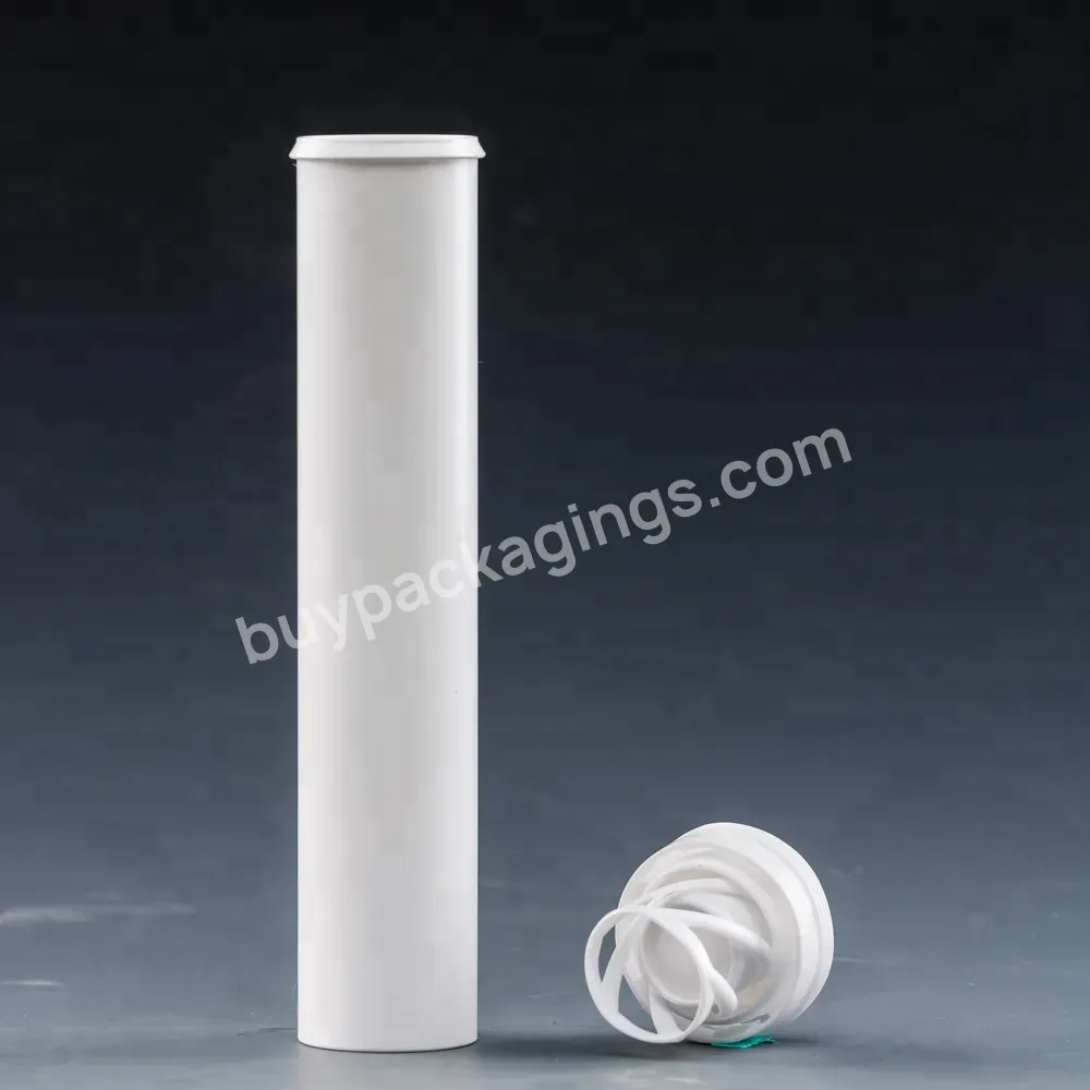 White Long And Thin Plastic Pp Packaging Protein Vitamin Container Effervescent Tablet Tubes With Desiccant Stopper Cap - Buy White Long And Thin Plastic Pp Packaging Protein Vitamin Container Effervescent Tablet Tubes With Desiccant Stopper Cap,Vita