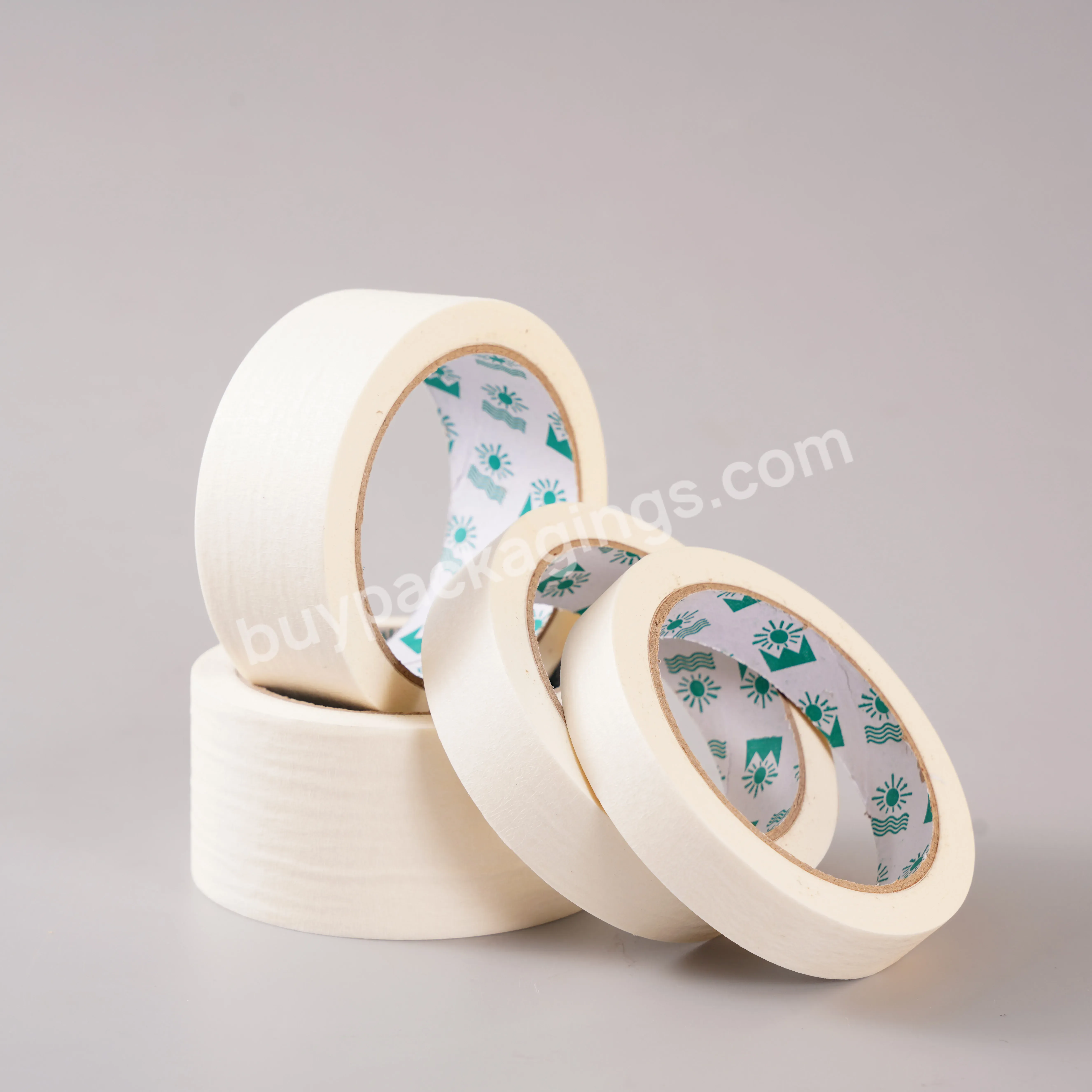 White Single Sided Adhesive Paint Paper Tape Masking Tape For Painting - Buy Painting Paper Tape,Paint Masking Paper Tape,Single Sided Adhesive White Masking Tape.