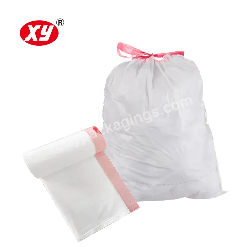 White Trash Bag Fold Custom Roll Manufacturers Plastic 13/30 Gallon Drawstring Garbage Bags - Buy Drawstring Garbage Bag,Big Garbage Bag,Heavy Duty Garbage Bag.