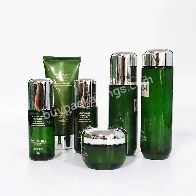 Whole Set Cosmetic Packaging Glass Bottle Set Luxury Bottle And Jar Cosmetics Containers - Buy Skincare Packaging Set Glass Cosmetic Containers Frosted Glass Bottle,Skin Care Packaging Container,Cosmetic Packaging Bottles Set Glass Luxury Set Of Bott