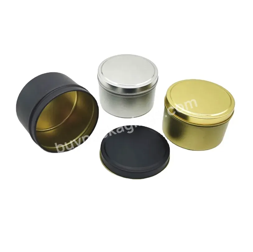 Wholesale 120ml 4oz Empty Candle Tins With Lids Seamless Tin Can For Candle Making Matte Black,Rose Gold,Silver Gold - Buy Candle Tin 4oz,4oz Candle Tin,Candle Jar 4oz.
