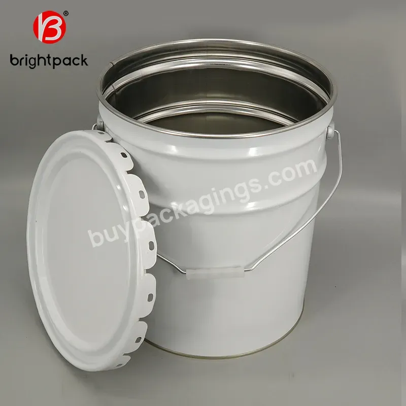 Wholesale 18l Metal Open Head Tin Pail Chemical Metal Tin Packing Custom Printing With Standard Lug Lid - Buy 18l Metal Open Head Tin Pail,Chemical Metal Tin Packing,Custom Printing With Standard Lug Lid.