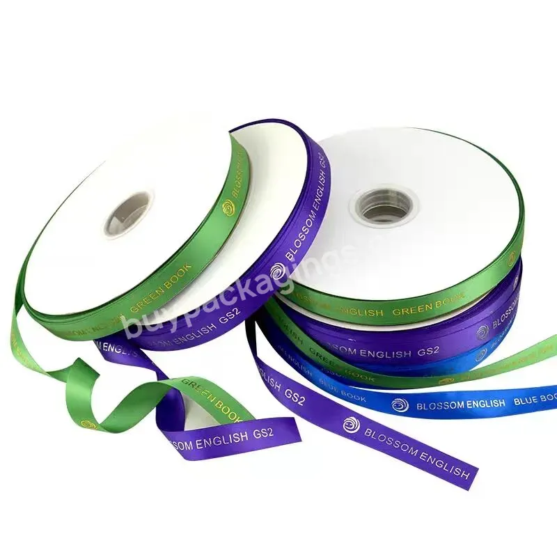 Wholesale 20 Mm Series 100% Polyester Stain Ribbon Can Custom Printed Satin Ribbon