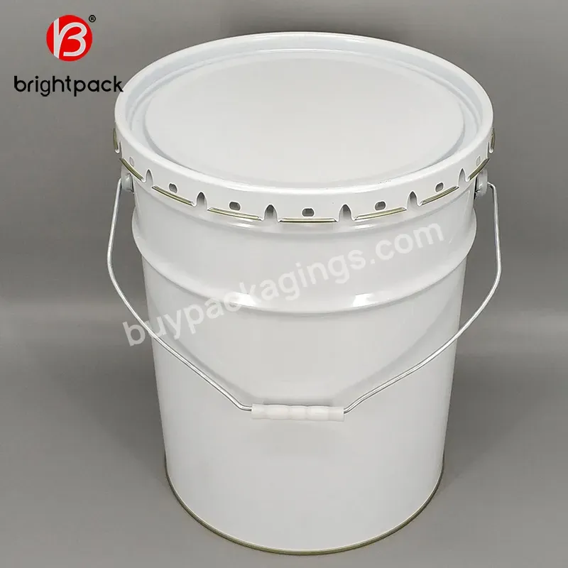 Wholesale 20l Metal Open Head Tin Pail Chemical Metal Tin Packing Custom Printing With Standard Lug Lid - Buy 20l Metal Open Head Tin Pail,Chemical Metal Tin Packing,Custom Printing With Standard Lug Lid.