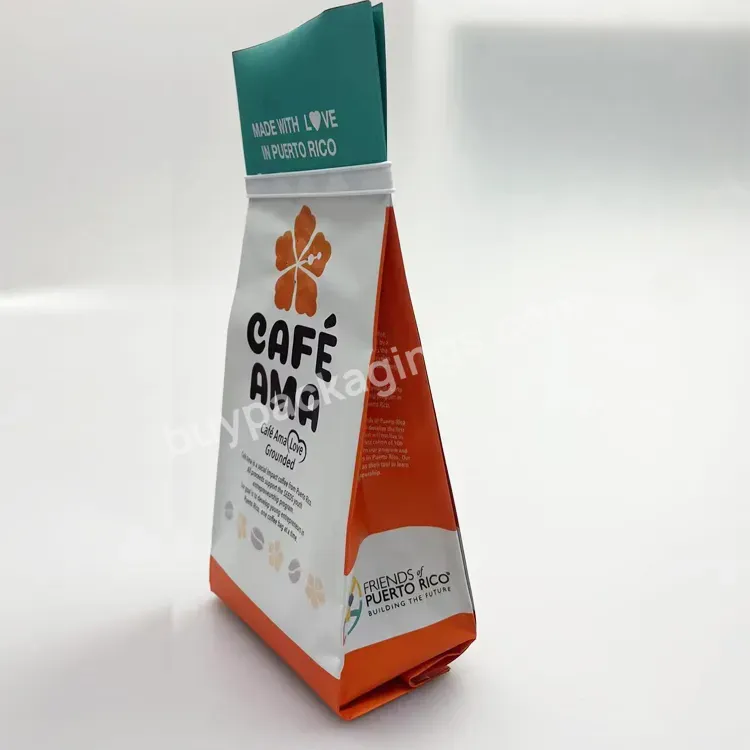 Wholesale 250g 500g Flat Bottom Coffee Bags With Valve/biodegradable Zipper Coffee Packaging Bags/matte Black Coffee Bag Package - Buy Wholesale 250g 500g Flat Bottom Coffee Bags With Valve,Coffee Bag With Valve,Custom Printing Coffee Bag.