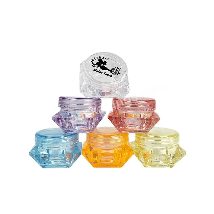 Wholesale 3 Grm 5 Grm Diamond-shaped Plastic Jar For Cosmetics Glitter Pots Empty Cream Container - Buy Diamond Plastic Jar 5g,Cosmetic Plastic Jar 3g,Mini Sample Jars.