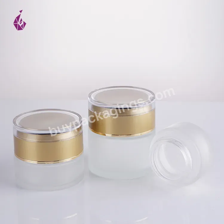 Wholesale 30ml Luxury Storage Airtight Lotion Containers Cream Wide Mouth Packing Glass Jars - Buy Frosted Body Cream Jar,Skin Care Cream Jar,Gold Cream Jar.