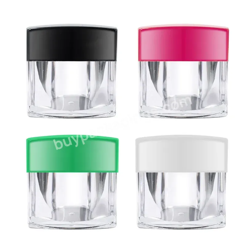 Wholesale 3g 5g 10g 20g Empty Black Clear Round Matte Face Cream Frosted Lip Balm Container Ps Cosmetic Plastic Jar With Lid - Buy Low Moq Empty Plastic Cosmetic Jars 3g 5g 10g 20g Matte Face Cream Frosted Lip Balm Container,Recycled Plastic Cosmetic
