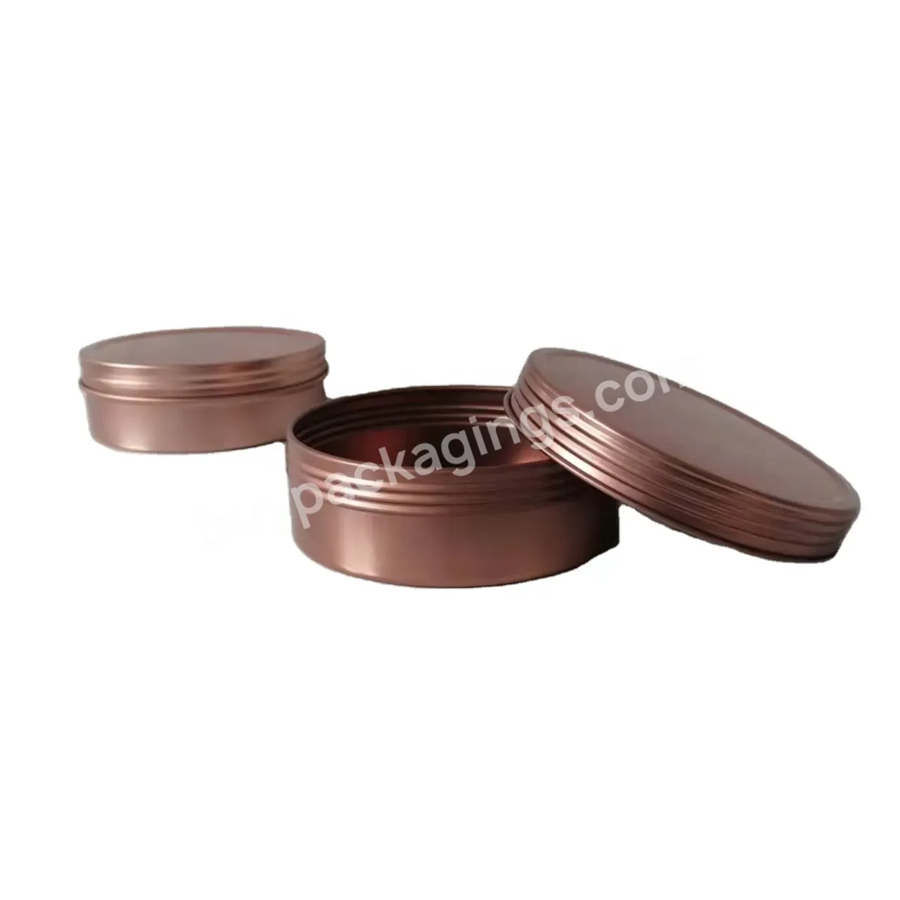 Wholesale 4oz Candle Tin Containers 100ml 120ml 4oz Shallow Rose Gold Candle Tins With Screw Lids - Buy 4 Oz Candle Tins,100ml Metal Can,Rose Gold Screw Tin.