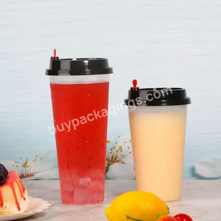 Wholesale 500ml/700ml Bpa Free Disposable Cup Plastic Clear - Buy Plastic Cups With Lid,Plastic Cups Bpa Free,Plastic Cups 16oz Disposable.