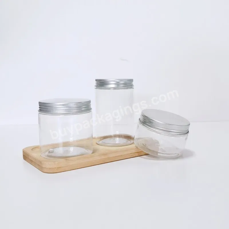 Wholesale 50ml 100ml 150ml 200ml Custom Empty Clear Round Wide Mouth Food Grade Pet Plastic Jars With Screw Top Lids - Buy Clear Plastic Jars,Food Grade Plastic Jar,Round Wide Mouth Plastic Jars.