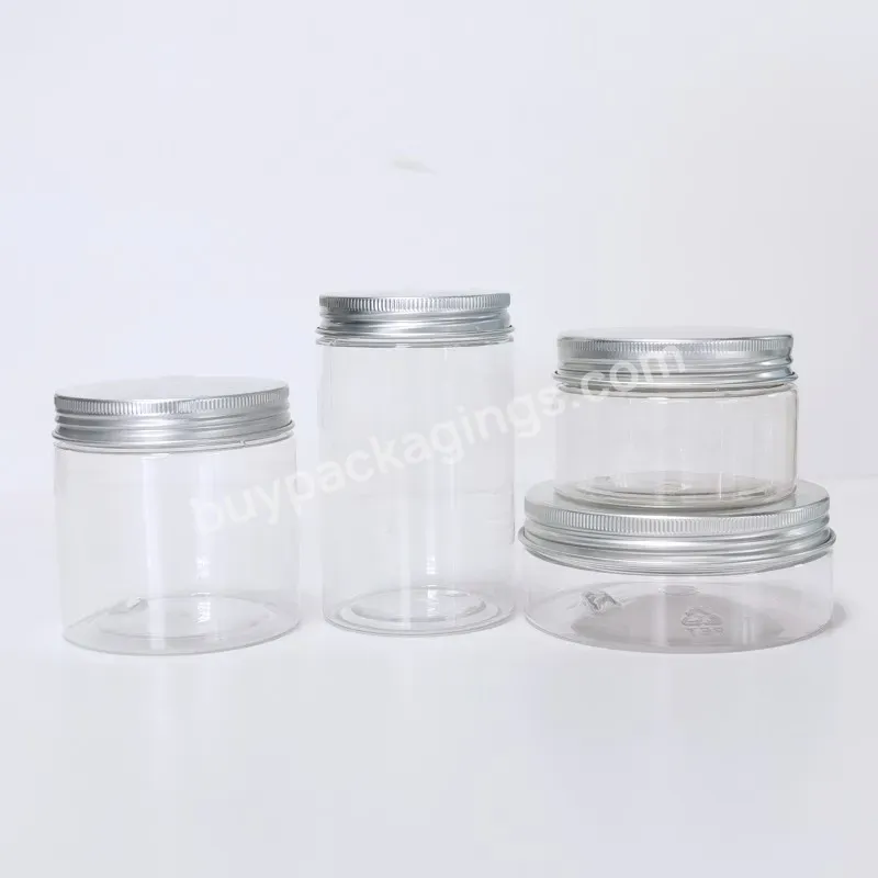 Wholesale 50ml 100ml 150ml 200ml Custom Empty Clear Round Wide Mouth Food Grade Pet Plastic Jars With Screw Top Lids - Buy Clear Plastic Jars,Food Grade Plastic Jar,Round Wide Mouth Plastic Jars.