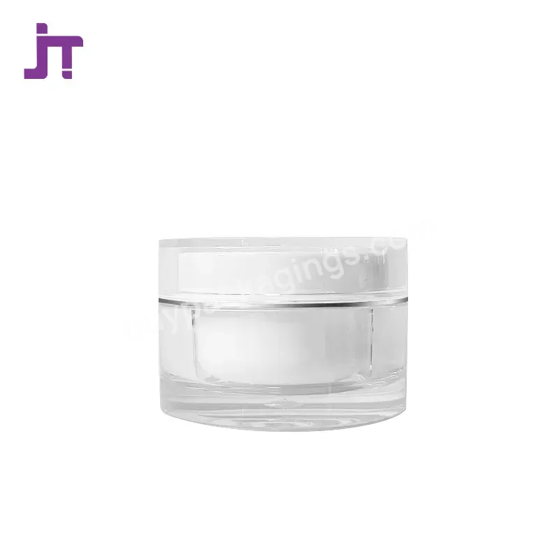 Wholesale 5g 10g 15g 20g 30g White Face Cream Containers Cosmetic Round Double Acrylics Jar - Buy Acrylic Transparent Pet Jar,Acrylic Cream Jar,Double Wall Acrylic Jar.