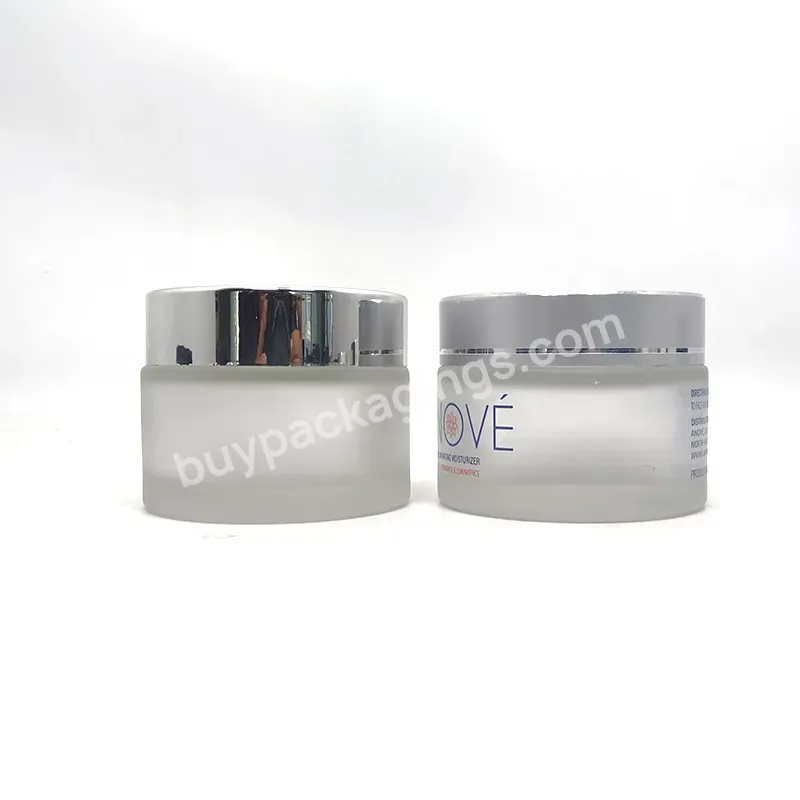 Wholesale 5g 10g 20g 30g 50g 100g Transparent Glass Botttles Empty Glass Cosmetic Cream Bottles Jars For With Silver Lids