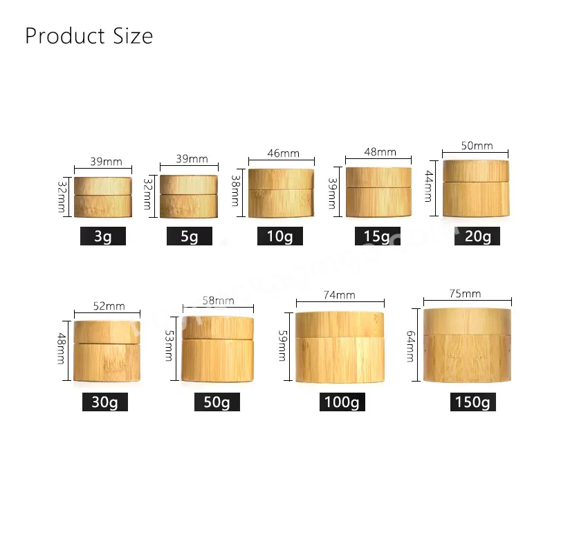 Wholesale 5g 10g 20g 30g Bamboo Wooden Cosmetic Packaging Container Cream Jar Luxury New Design - Buy Luxury Design Bamboo Cream Jar,Environmental Protection And Comfort,Instagram Hot Sale Bamboo Cream Jar Product.