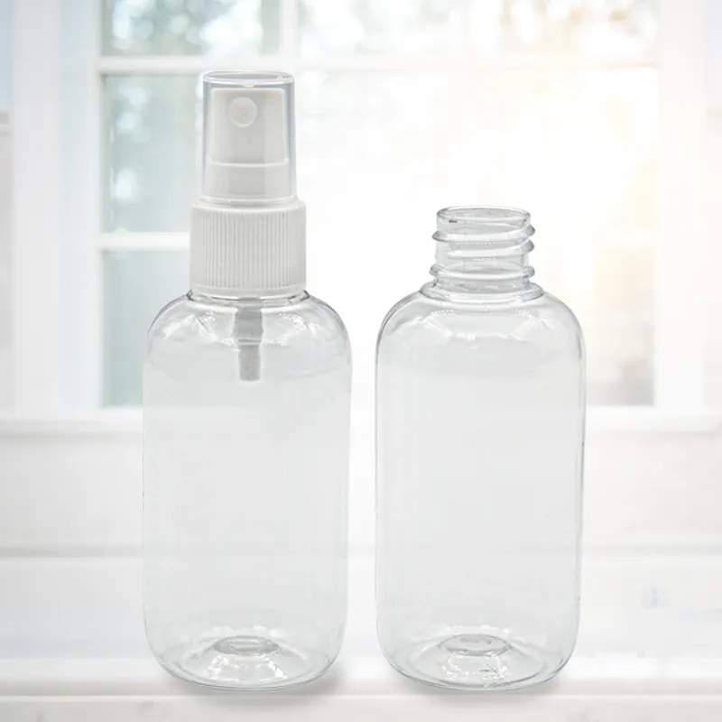 Wholesale 78ML Transparent PET Plastic Sprays Bottle Eco-Friendly Round Shape Bottle 80ML Skin Care Lotion Packaging Bottle