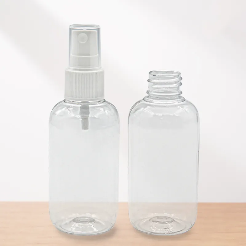 Wholesale 78ML Transparent PET Plastic Sprays Bottle Eco-Friendly Round Shape Bottle 80ML Skin Care Lotion Packaging Bottle