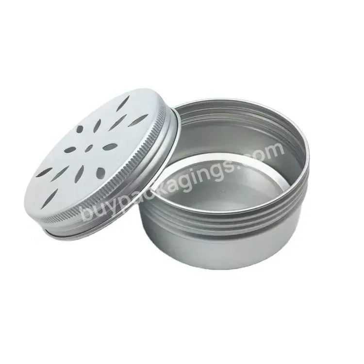 Wholesale Aluminum Tin Jar Metal Cosmetic Jar With Hollow Hole Cover For Air Freshener Cream Packaging