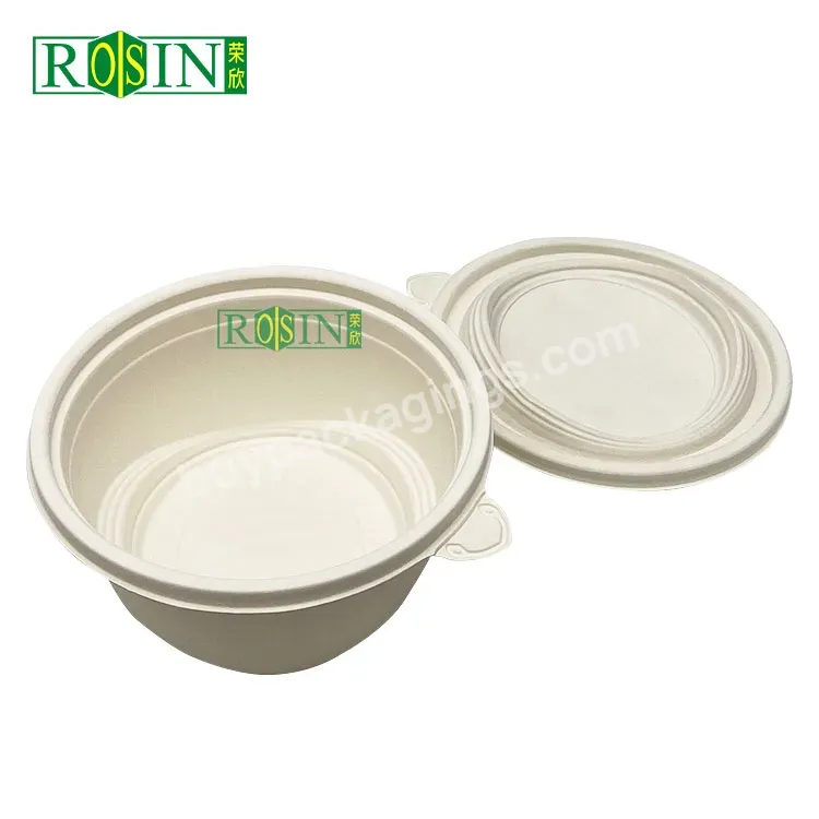 Wholesale Biodegradable Sugarcane Corn Starch Plastic Round Take Away Togo Plastic Hot Soup Packing Bowl Salad Bowl With Lid - Buy Disposable Round 16 32 48oz Bagasse Salad Bowl,Corn Starch Take Away Soup Bowl,Take Away Bowl Salad Bowl With Lid.